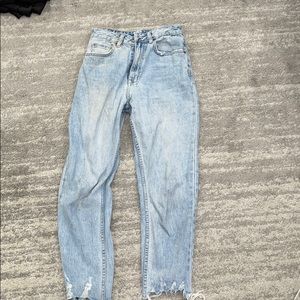 KSUBI frayed bottom blue jeans size 27